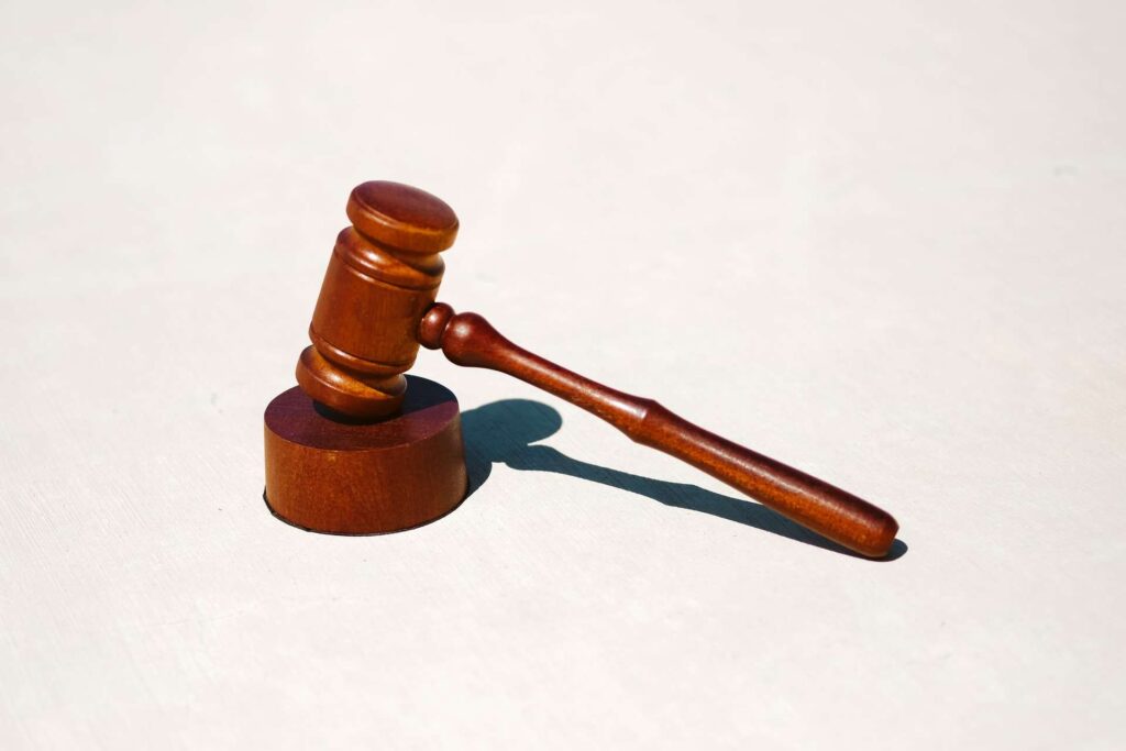Gavel from a courtroom