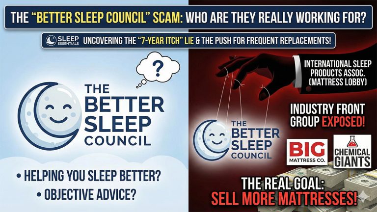 exposing the Better Sleep Council as an industry front group controlled by the International Sleep Products Association mattress lobby to push frequent mattress sales