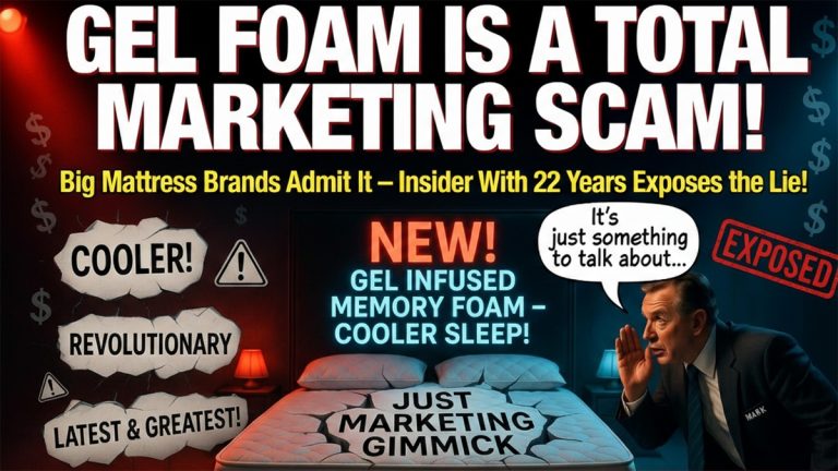A mattress industry insider exposing gel infused memory foam as a marketing gimmick and a scam by big mattress brands.