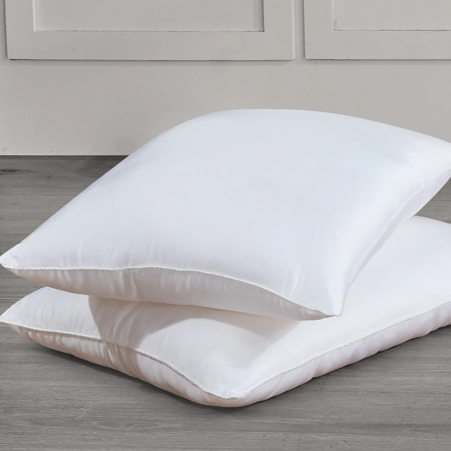 Silk filled bamboo covered pillow