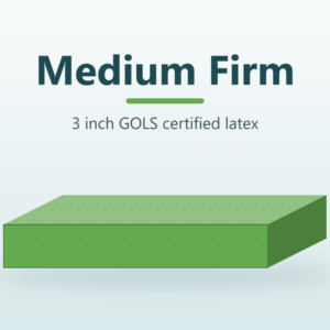 Medium Firm latex layer, 3 inch GOLS certified latex